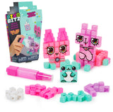 Pixobitz, Metallic Pack with 156 Exclusive Water Fuse Beads, Decos and Accessories, Makes 3D and 2D Creations with No Heat, Arts