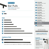 Amerock | Appliance Pull | Black Bronze | 12 Inch (305 Mm) Center To Center | Bar Pulls | 1 Pack | Drawer Pull | Drawer Handle |