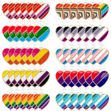 DTOFOOT Rainbow Heart Charms, 60Pcs LGBT Pride Heart Charms for Jewelry Making,Lesbian Gay Bisexual Enamel Pendant for Bracelet 