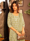 Libas Women'S Pure Cotton Kurta Set (400179O_Green_3Xl)