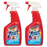 Zout Laundry Stain Remover Spray, Triple Enzyme Formula, 22 Ounce Bottles, 2-Pack