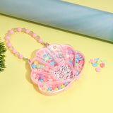 Ambitieux Shell Shaped Kids Bracelet Making Kit 200+ Colorful Beads, 10M Elastic Thread, Diy Jewelry Craft Set (Multicolor Be