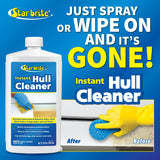 Star Brite Instant Hull Cleaner - Clean Stains & Scum Lines On Boat Hulls Easily & Effortlessly - 32 Oz (081732Ss)