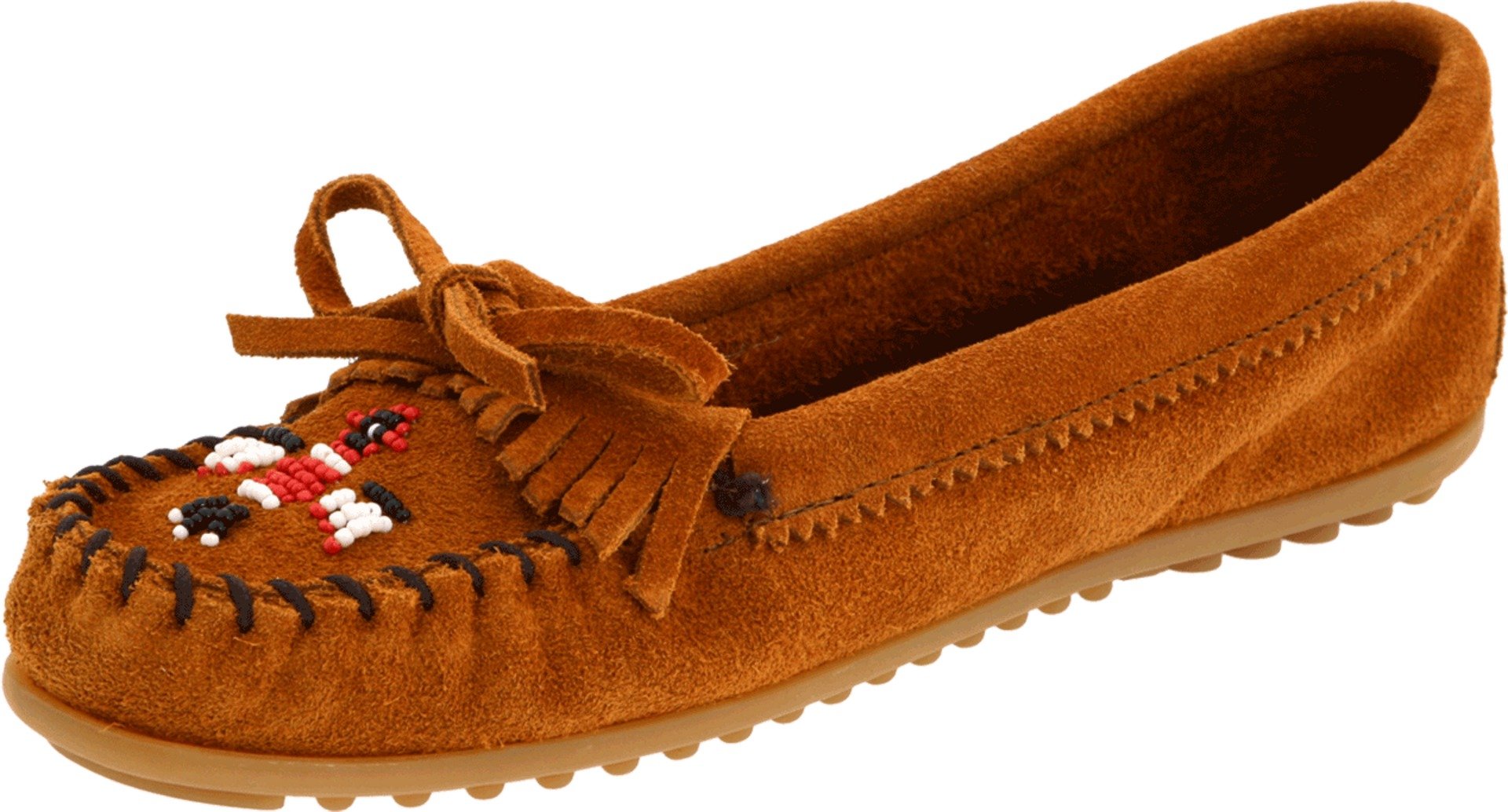 Minnetonka Women's Thunderbird II Moccasin,Brown Suede,5 M US