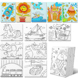 Fulmoon 36 Pcs Pre Drawn Canvas for Painting for Kids Adults Preprinted Bulk 7.8 x 5.8 Inch Pre-Stenciled Painting Canvas Panels