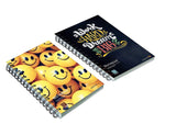 Askprints A5 Notebook (Unrolled Wire Bound Spiral Notebook, Multicolor Yellow & Black Pack Of 2) Apc1299