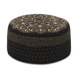 Muslim Namaz Cap Muslim Topi Traditional Design Namaz Topi | Soft Cotton Muslim Prayer Topi For Masjid & Home Use | Black, 56