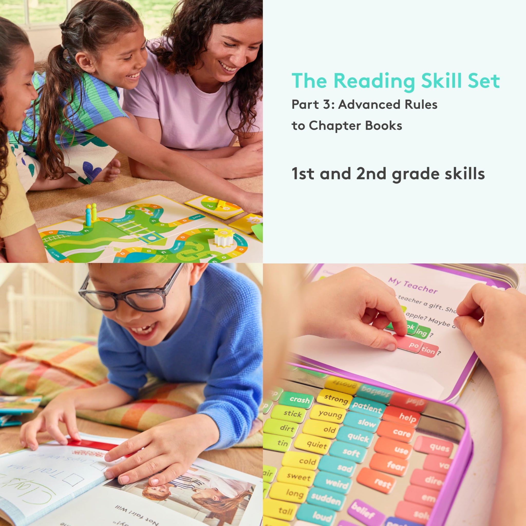 Lovevery, The Reading Skill Set for 1st & 2nd Grade, Includes 3 Games & 27 Books for Early Readers