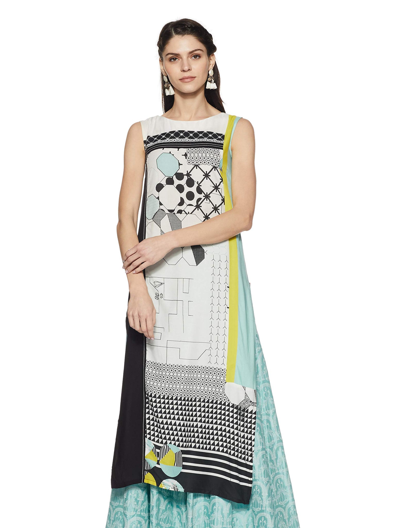 W For Woman Women'S Straight Kurta (16Fe15711-57526_Multicolor_12)