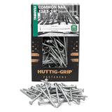 Huttig-Grip 3-1/4 in Framing Common Nail 12d Size, Outdoor Galvanized Finish, 5 lb Pack of 315 Nails