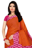 Tamaira Fashion Womens Plain Weave Pure Cotton Saree Without Blouse Piece(Ab15_Rust&Magenta)