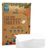 Gleamax ECO Enzymatic Laundry Detergent Sheets EcoSafe, Compact, Biodegradable | 20 Sheets (40 Washes), LOVE FOREST Scent, Id