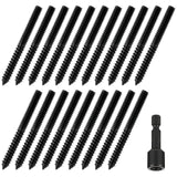 Hicarer 20 Pack 5/16-18 x 3 Inch Hanger Bolts Double Headed Bolts with Driver Self Tapping Screw Threaded Rod Screws for Furnitu