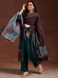 Libas Women Silk Blend Printed Kurta Set (36769Or_Teal Blue, Xs