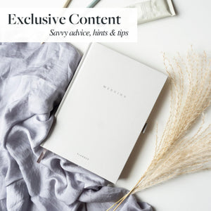 Award Winning Scribble & Dot Wedding Planner Book and Organizer for the Bride | Tissue Wrapped in a Gift Box | Cushioned Cover &