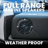 Boss Audio Systems Mr62B 200 Watt Per Pair, 6.5 Inch, Full Range, 2 Way Weatherproof Marine Speakers Sold In Pairs, Black