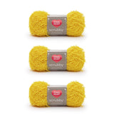Red Heart Scrubby Duckie Yarn 3 Pack of 100g/3.5oz Polyester 4 Medium (Worsted) 92 Yards Knitting/Crochet