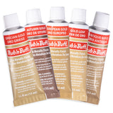 AMACO Rub N Buff Wax Metallic Finish Gold Kit Antique Gold Autumn Gold European Gold Gold Leaf Grecian Gold 15ml Tubes Versa