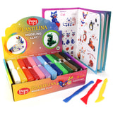 Pepy Plastilina Reusable and NonDrying Modeling Clay Gift; Set of 24 Bars with Modeling Tools & Tutorial, 2 Each of 12 Colors, 