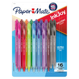 Paper Mate InkJoy 100RT Retractable Ballpoint Pens, Medium Point (1.0mm), Assorted, 16 Count