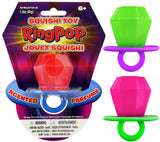 Incredible Play Ring Pop Scented Squishy Toy, Squeezy, Stretchy Stress Fidget Toys Complete Gift Set Party Bundle - 3 Pack (Red/