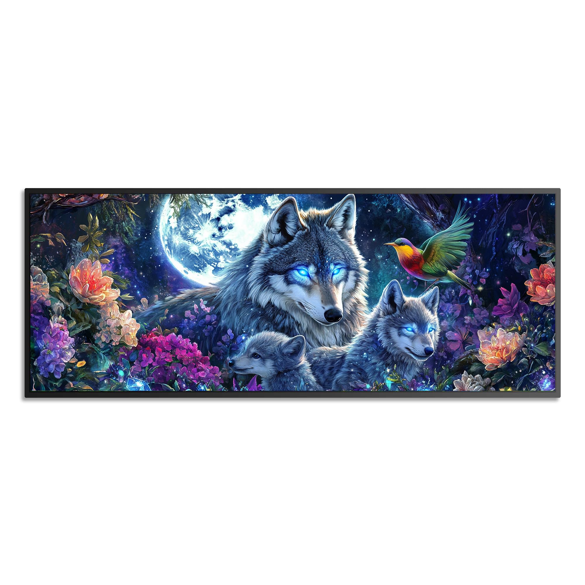 Wergund 5D DIY Large Diamond Art Kits for Adults Wolf, Large Size Diamond Art Animal, Full Drill Crystal Rhinestone Embroidery C