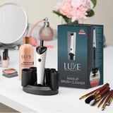 Luxe Electric Makeup Brush Cleaner Machine with Cleaning Solution - USB Charging Station, Automatic Brush Washer and Dryer - 3 A