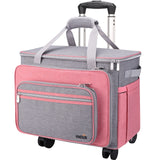 FINESUN Sewing Machine Case with Wheels, Rolling Sewing Machine Bag, Universal Craft Storage Bag for Brother Singer Janome and M