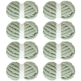 MABOZOO Chunky Yarn for Crocheting 8 Pack,Sage Green Fluffy Jumbo Chenille Yarn,Soft Plush Yarn Bulky,Giant Thick Fuzzy Yarn for