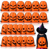 Sweetude 24 Pcs Halloween Drawstring Bags for Kids Trick or Treat Large Backpack 16.1 x 12.6 Inch Reusable Candy Goodie Bags Par