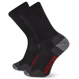 Wolverine MenS Safety Toe Work Boot Crew Socks (2Pack), Black, 712
