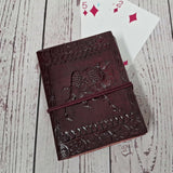Purpledip Leather Diary Cocky Camel: Handmade Paper Travel Journal Pocket Notebook (11708)