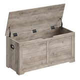 VASAGLE Storage Chest, Storage Bench with 2 Safety Hinges, Farmhouse Style, 15.7 x 39.4 x 18.1 Inches, for Entryway, Bedroom, Li