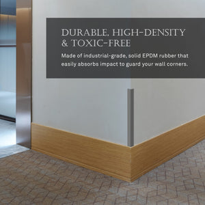 Heavy-Duty Industrial-Grade Low-Profile Corner Guard Edge Protector and Bumper - Grey, 24 Inches - 1 Each