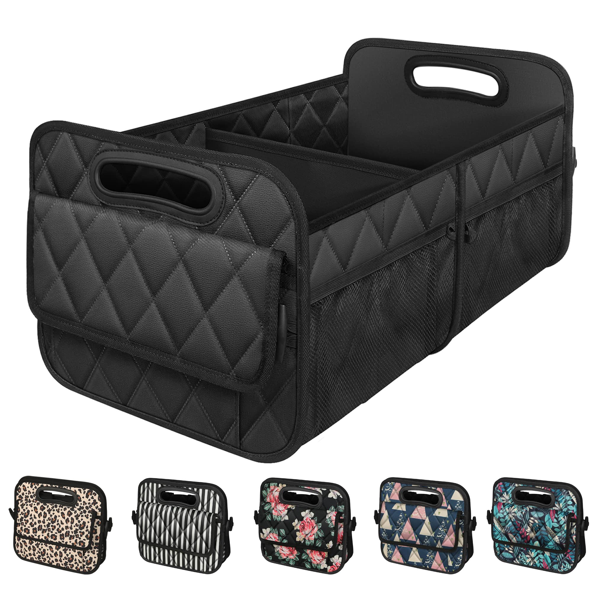 Deosk Car Trunk Organzier For Suv,Car Organziers And Storage With 6 Big Pocket,Car Accessories For Women/Men 50L Waterproof Poly