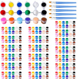 Mini Acrylic Paint Set,12 Color Acrylic Paint Strips with 60 Pcs Painting Brushes for Kids&Adults, 420 PCS Kids Paint Set Contai