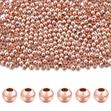 Chuyau 600pcs 2mm Rose Gold Filled Spacer Beads for Jewelry Making Seamless Smooth Metal Brass Beads for DIY Bracelets Necklace 