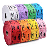 Homrelaxy 9600 Double Tickets, 1200 Tickets Per Roll, Assorted 50/50 Tickets Roll for Events, Entry, Carnivals, and Door Prizes 