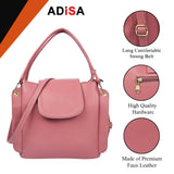 Adisa Shoulder Handbag Bag For Women And Girls With Sling Belt (Ad4055-Pin),D. Pink,,B0D5C2J4KP