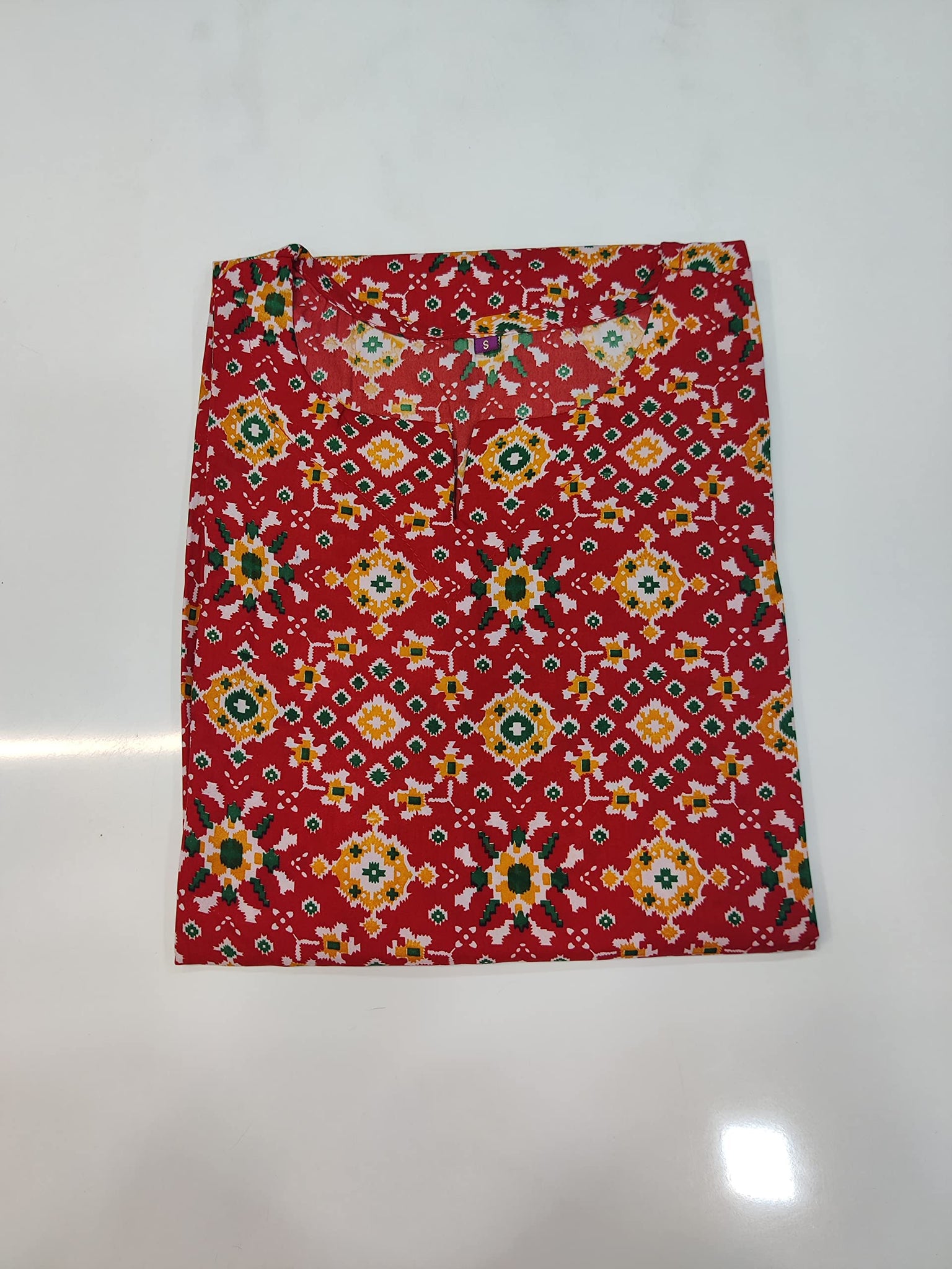 Anni Designer Women'S Crepe Printed Straight Kurta (Timbli Red_M_Red_Medium),Red,M,Crepe,Straight,