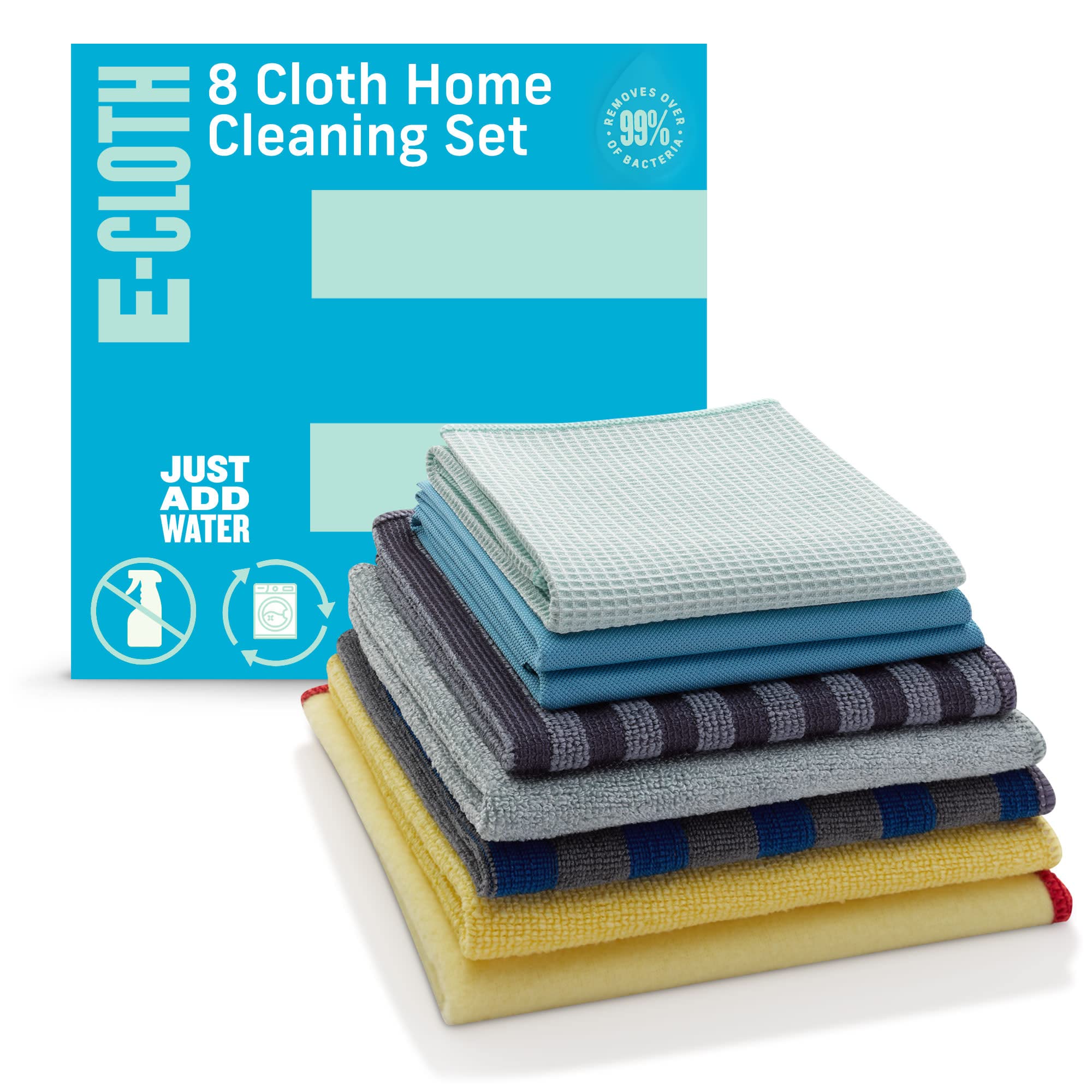 E-Cloth Home Cleaning Set With Microfiber Cleaning Cloths For Cars, Bathroom, Kitchen, & More - Microfiber Towels That Clean Wit