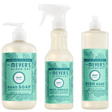 Mrs. MEYER'S Kitchen Set, Dish Soap, Hand Soap, and Multi-Surface Cleaner, 3 CT (Mint)