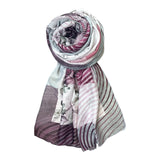 Fahabo Scarf Woman Printed Viscose Cotton Scarves With Rhinestone Embellishments | Stylish, Soft, & Lightweight | Hijab Scarf | 
