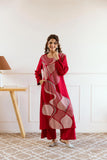 Gosriki Women'S Rayon Blend Straight Printed Kurta With Palazzo (Dakshayini Pink-Vks01-Gs_M_Pink_Medium),Pink,,B0DKXJ271P