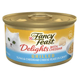 Purina Fancy Feast Delights With Cheddar Grilled Tuna and Cheddar Cheese Feast in Wet Cat Food Gravy Cat Food - (Pack of 24) 3 o