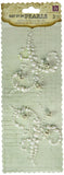 Prima 535667 61/2Inch Say It in Pearls Self Adhesive Jewel Art Mini Flourish with Roses, Cream