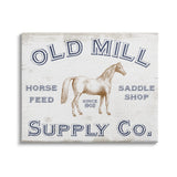 Stupell Industries Old Mill Supply Co. Vintage Horse Feed Advertisement Canvas Wall Art, 20 x 16, Off- White