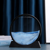 ZYKKGEY 3D Deep Sea Moving Sand Art,Relaxing Desktop Home Office Work Decor,Moving Sand Art Picture