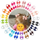 JOYOYO 40Pcs Baby Hair Ties with Bows- 2 Inch Elastic Ponytail Holders Small Hair Ties for Babies Girls Infants and Toddlers