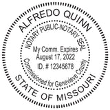 MaxMark Round Notary Pre-Inked Stamp for State of Missouri